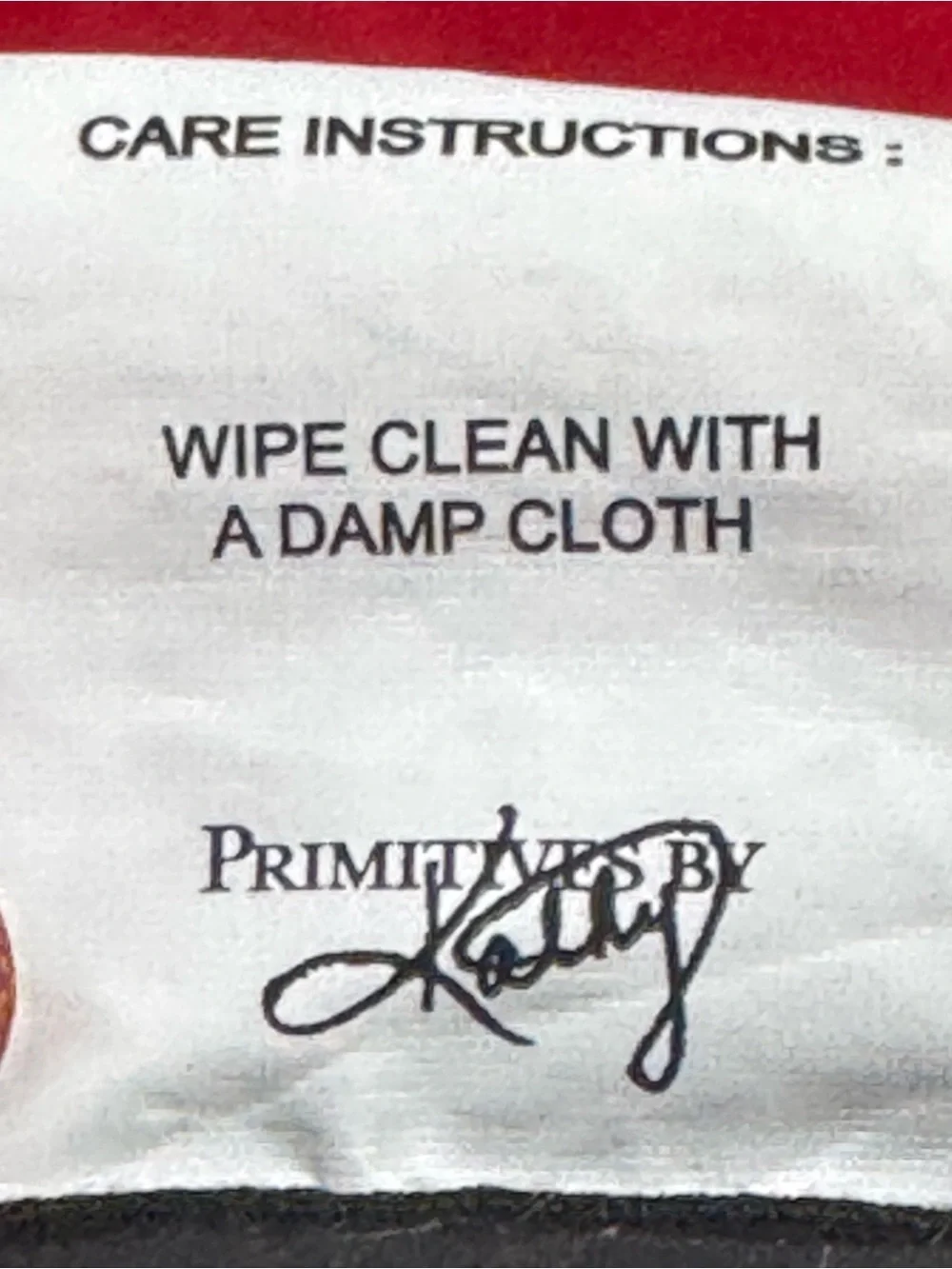 Primitives by Kathy Black Decorative Pillow with White Script